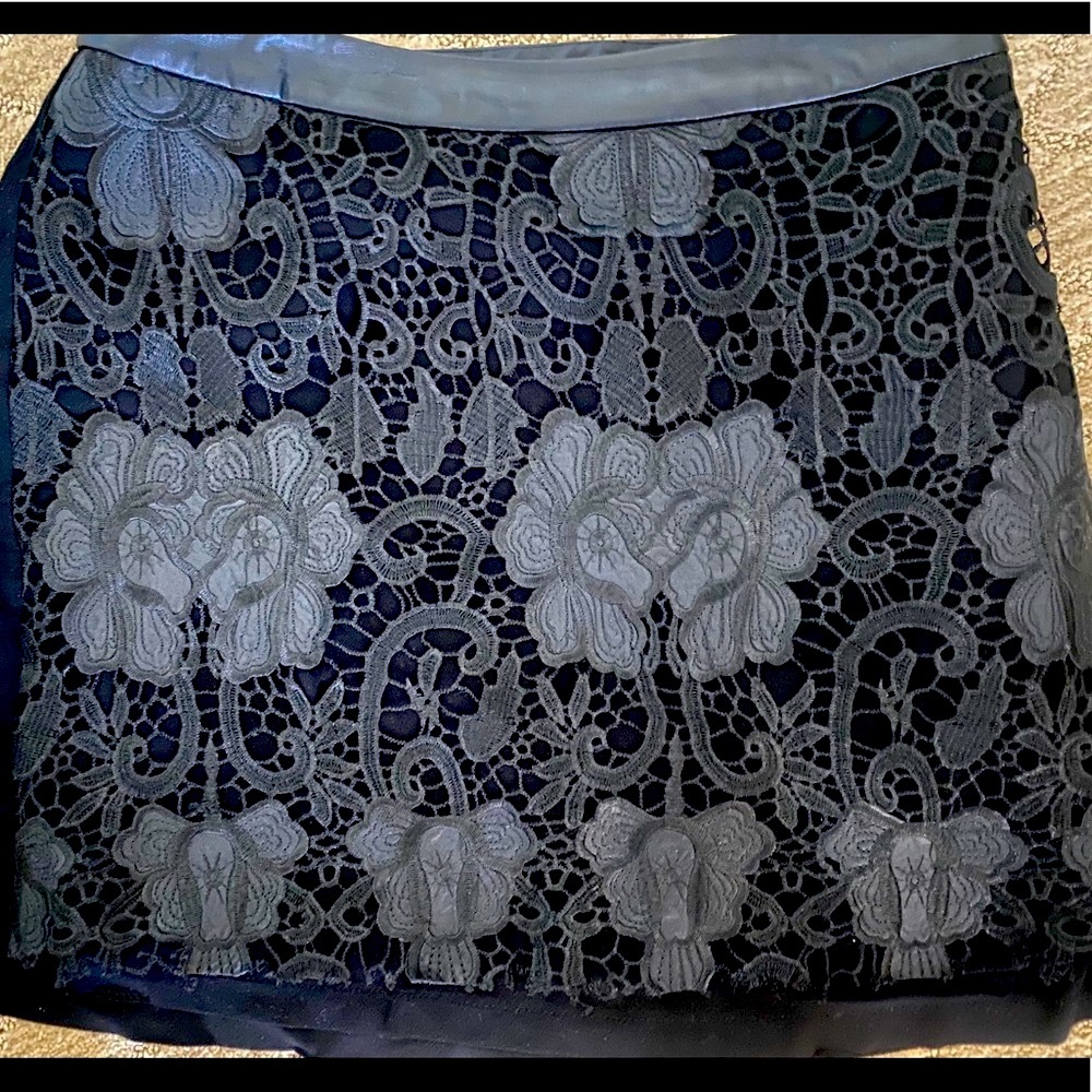 ASTR  skirt laces soft leather waist